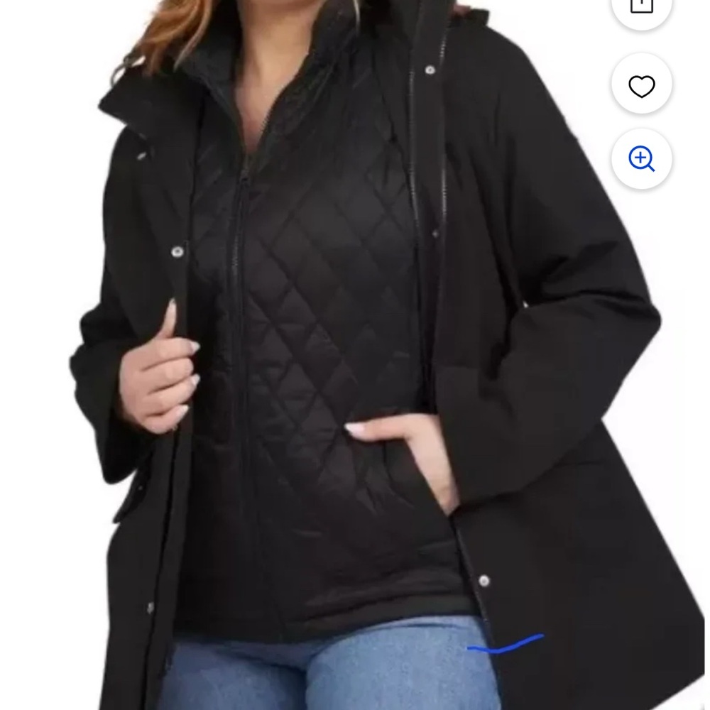 Lands' End Black 3-in-1 Systems Jacket